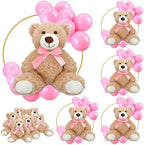 6 Sets Bear Table Centerpieces for Baby Shower Gender Reveal, Pink by VercanMonth
