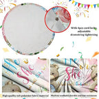AOFOTO 7.2x7.2ft Bear Baby Shower Round Backdrop Cover Pink Blue Flowers Bear Gender Reveal Party Decorations Banner Boy or Girl He or She Circle Background Baby Newborn 1st Birthday Photobooth Props - Image 5