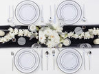 U-QE 100pcs Black Plastic Plates for Party - Black Plates Disposable - Image 4