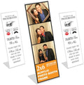 2x6 Slanted Photo Strip Frames - White Insert, 200 Pack by PhotoBoothNook