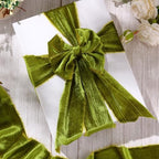 Preboun 4 Rolls Christmas Velvet Ribbon 24 Yards,Olive Green,3 Inch - Image 4