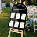 Yousoontic Wedding Seating Chart Board Display 24x18 Black Welcome Sign by Yousoontic