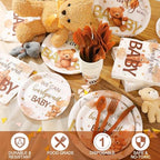 Dandat 350 Pcs Baby Shower Set, Bear, Brown - Image 4