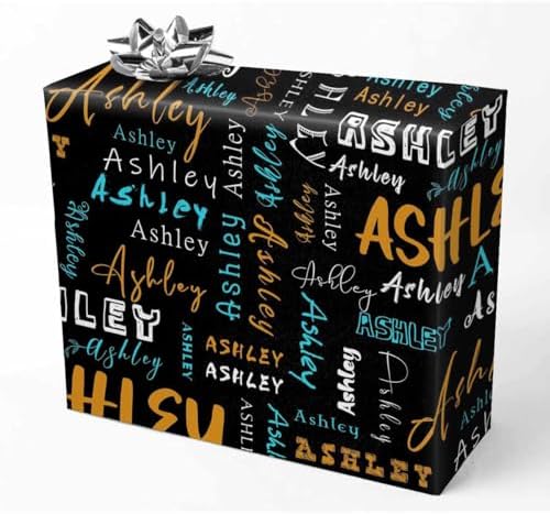 AOFUN Custom Gift Wrapping Paper Personalized Christmas Gift Custom Name Wrapping Paper Wrapping Paper For Men Wrapping Papper Custom Gift Wrapping Paper 3 Rolls 58" x 23" by Unknown