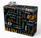 AOFUN Custom Gift Wrapping Paper Wrapping Paper Roll with Printed Name Gift Wrap Funny Personalized Wrapping Paper with Name/Text Personalized Name Heart 5 Rolls 58" x 23" by Unknown