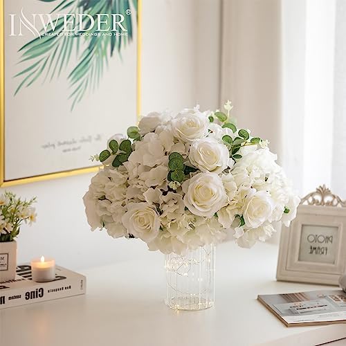 White Flowers Balls for Centerpieces: 15.7in Diam, 6 Pcs - Image 5