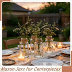 24 Pack Mason Jar Vases for Centerpieces, Clear Glass Flower Vase - Image 4