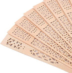 HOIGON 50 Pack 8 Inch Sandalwood Fan, Wooden Folding Fan for Wedding, Dancing - Image 4