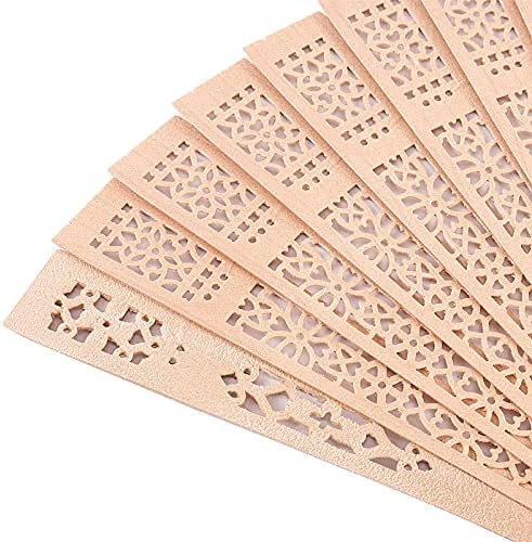HOIGON 50 Pack 8 Inch Sandalwood Fan, Wooden Folding Fan for Wedding, Dancing - Image 4