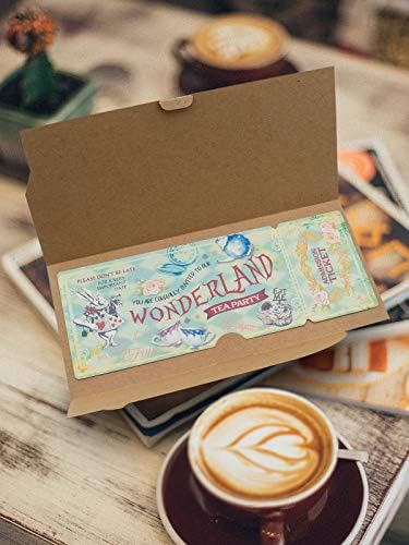 Summer-Ray 24 sets Vintage Alice in the Wonderland Tea Party Invitation with Sleeve Holder - Image 4