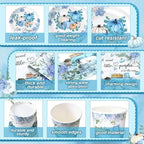 Hsei 250 Pcs Blue Pumpkin Plates Napkins Disposable Baby Shower Party Set - Image 4