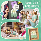 LemonRoad 15 Pcs Baby Shower Favors for Boy or Girl Baby Shower Prizes for Guests Sweater Refrigerator Magnet with Box Coat Hangers Acrylic Feet for Thank You Gifts Gender Reveal Baptism Party(Green) - Image 5