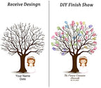 Personalized Guestbook Alternative for Girls Communion Wedding Gift DIY Fingerprint Tree Signature Sign-in Guest Book Wedding Favors Accessories Ready to Hang60x80cm - Image 3