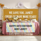 Let's Make Memories Personalized Banner for Any Occasion - Birthday Party, Retirement, Shower, Etc - Create Your Own Custom Banner - Party Decorations - Indoor/Outdoor Vinyl - Black - 8ft - Image 2