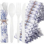 400 Pcs Something Blue Before I Do Blue Floral Wedding Supplies by Lanties