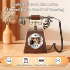 Video Audio Guest Book Wedding Phone, 3.5” 1080P Video Guestbook Phone for Wedding, Bridal Shower, Birthday Party, Baby Shower, Anniversary Engagement (Wood-Toned Brown) - Image 2