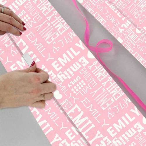 AOFUN Wrapping Paper One Roll Custom Name Wrapping Paper Custom Name Gift Wrapping Paper Fashion Birthday Gift Funny Gift Bags For Adults 3 Rolls 58" x 23" - Image 4