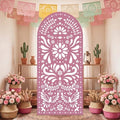 Gerrii 6 ft Cielito Lindo Arch Backdrop, All-in-one Stand up, Pink by Gerrii