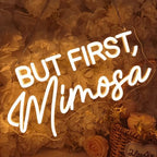 SYLHOME But First Mimosa Led Neon Light Sign Bar Party Backdrop Wall Decor - Image 4