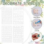 101 Pcs Baby Shower Blocks Games Sets, Baby Coloring Blocks for Baby Shower, 60 DIY 3.5cm Blank-Wooden-Block 4 Large-Stencils 36 Colorful-Marker 1 Decorate-Wooden-Sign, Baby Shower Blocks to Decorate - Image 4