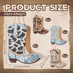 Tioncy 24 Pcs Cowboy Boot Paper Gift Bags, Assorted Style, Brown and Blue - Image 2