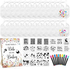 Newwiee 55 Pcs White Baby Bibs DIY Bib Decorating Design by Newwiee