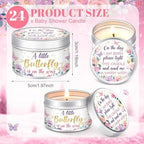 MTLEE Butterfly 24 Pcs Baby Shower Party Favors Candles Lavender Scented Baby Shower Favors for Guests Rustic Tealights Candles Gender Reveal Return Gifts(Gold, 1.2 Oz) - Image 2