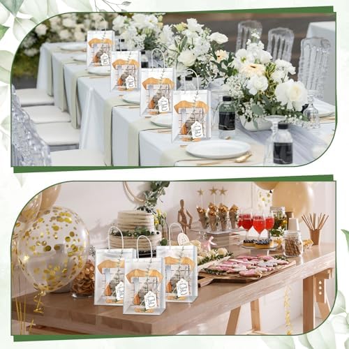 43 Pcs Baby Shower Game Prizes for Winners 6 Sets Baby Shower Prizes for Game Player with Bamboo Cheese Board Oak Knife Fork Placemats Artificial Eucalyptus Stems Tags Bags - Image 7