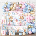 cocomigo 232pcs Bear Gender Reveal Decorations Complete Party Set 20 Guests by cocomigoPartyHome