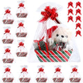 Thenshop 44 Pcs Empty Gift Basket Bulk,Basket Gifts, Red, Green, Stripe by Thenshop