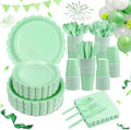 LIYH 350Pcs Sage Green Party Supplies, Mint Green Paper Plates And Napkins by LIYHLoveinyourheart