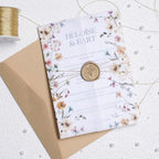 UNIQOOO 50 Pack Blur Wildflower Pre-Folded Vellum Jackets &UNIQOOO Wax Seal Stickers - Baby‘s Breath - Image 2