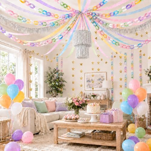 Paper Garland Party Decorations, Girls Birthday Party Decorations Kit, - Image 2