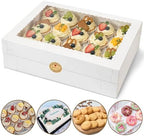4 PCS 20x14x4.5inch Cake Boxes with Cake Boards White Rectangular Sheet Box - Image 3