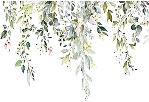 Leowefowa 12x8ft Greenery Photo Backdrop Green Eucalyptus Leaves Photography Background for Baby Shower Gender Reveal Photo Wedding Bridal Birthday Party Decorations Banner Photo Booth Props - Image 3