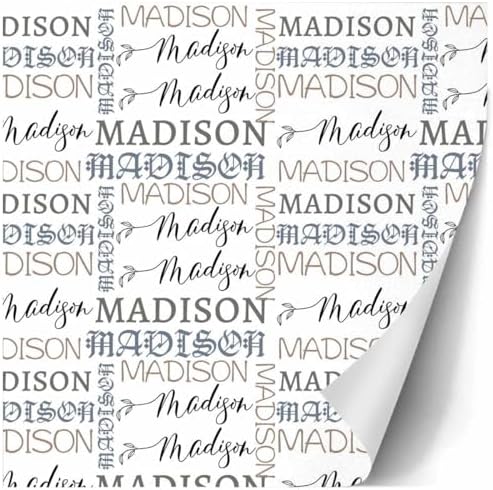 AOFUN Personalized Name Text Custom Wrapping Paper Picture Personalized Gift Wrap Paper Custom Wrapping Paper Picture Custom Name Wrapping Paper 3 Rolls 58"" x 23"", Style 23 - Image 3