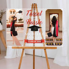 Personalized Clear Graduation Yard Sign with Photo – Custom Acrylic Welcome Sign “Tassel Was Worth the Hassle” for High School Senior & College Graduation Party, Class of 2026 Outdoor Decor - Image 5
