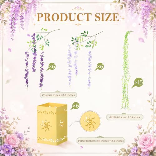 Yinder 33 Pcs Purple Princess Party Decor Princess Sun Ceiling Decor - Image 2