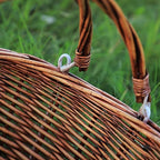 Wicker Picnic Baskets with Handles.Kingwillow. (Brown) - Image 7