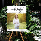 Andaz Press 16"x20" Personalized Canvas Baby Shower Welcome Sign, Custom Photo Oh Baby Gender Neutral Large Welcome Baby Shower Sign for Easel Stand, Baby Shower Decorations - Image 3