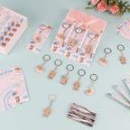 145Pcs Baby Shower Favors for Guest Blue Bear Ballpoint Pens Retractable Baby Shower Pens with Greeting Thank You Cards Keychains Organza Bags for Gender Reveal Souvenirs Prizes Return Gifts - Image 4