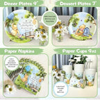 106 Pc Winnie Baby Shower Decorations – Pooh Plates, Napkins & Tablecloth - Image 5