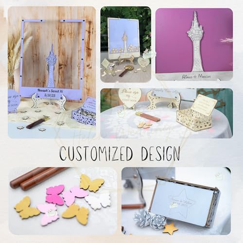 Quinceanera Guest Book Alternative, Drop Box Frame, Princess Sweet 16 XV - Image 6
