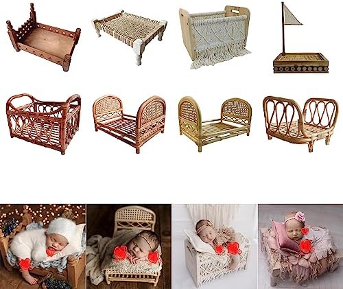 Newborn Photography Props Posing Bed Baby Photoshoot Posing Props Furniture Photo Backdrop Accessories Infant Photo Bed Newborn Photography Bed - Image 2