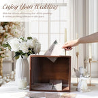 Wooden Wedding Card Boxes for Reception, Gift Card Box for Wedding Decor - Image 6