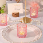 Lanttu 36 Pack Pink Votive Candle Holder 2.2ʺ*2.6ʺ Tealight Candle Holders - Image 3