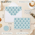 Gueevin 198 Pcs Blank Cards with Envelopes & Stickers Bulk 3.5" x 5" Greeting Cards Geometric Designs Thank You Notes with Blank Inside for Wedding, Baby Shower, Birthday, Graduation, Most Occasions - Image 3