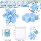 Treela 24 Sets Snowflake Candles Scented Party Favors Blue Gradient Winter - Image 6