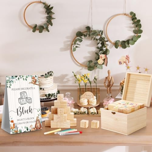 Marsui 136 Pcs Baby Shower Blocks to Decorate Game Kit, Land Animal - Image 6
