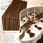Showgeous 20 Pack Brown Cheesecloth Table Runner, 17 x 108 Inches - Image 5